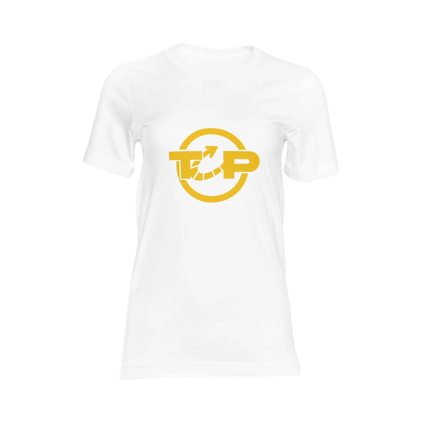 White CampusPreneur Legacy Tee with gold logo